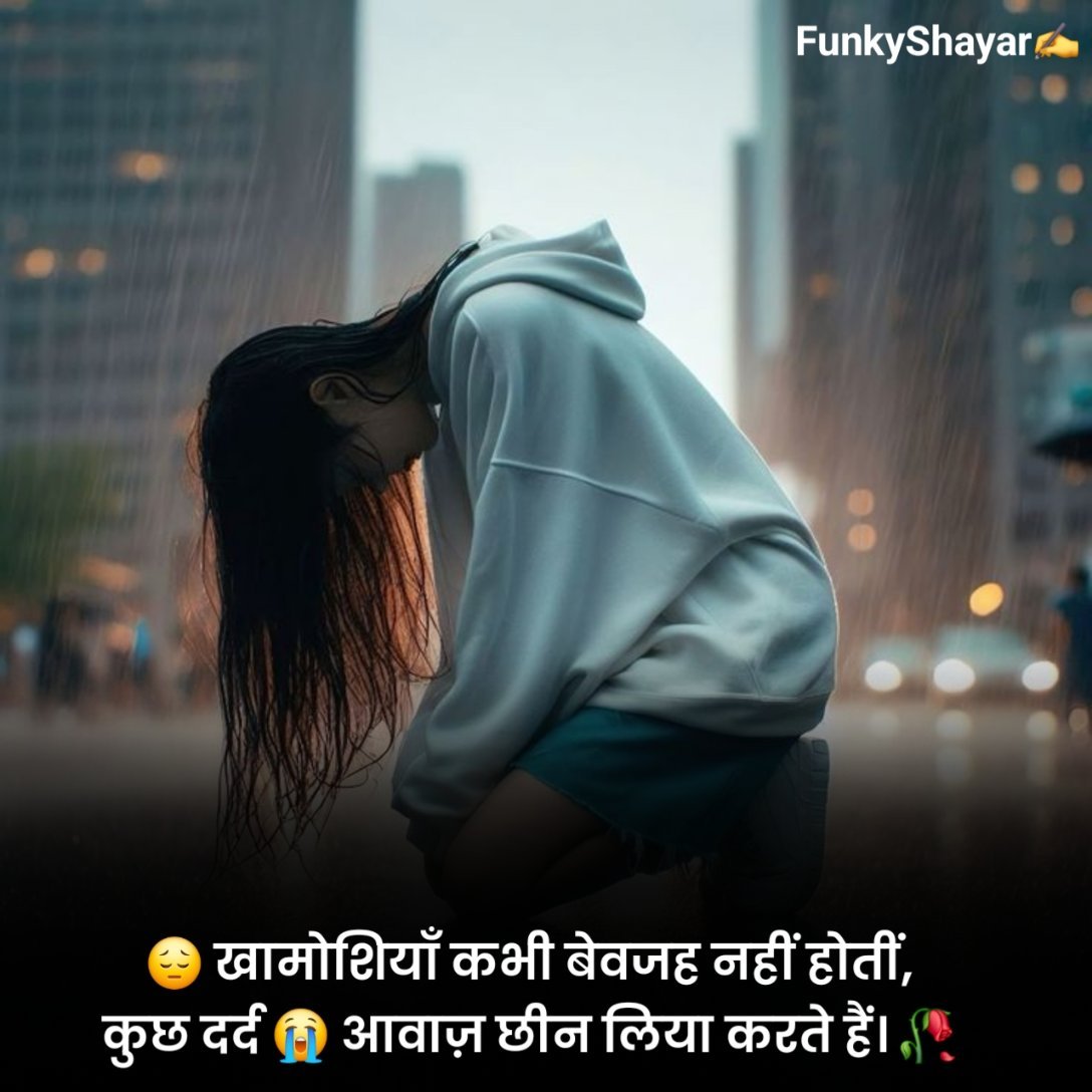 किसी की याद में दर्द भरी शायरी